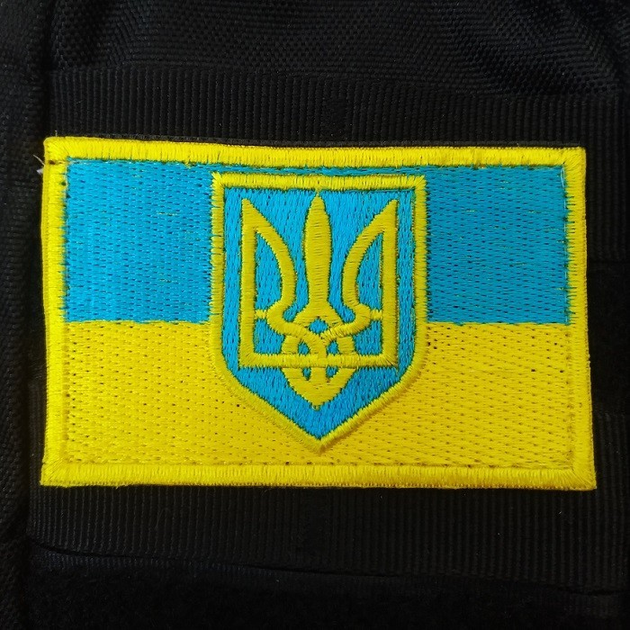 Нашивка на липучці ''Прапор України з гербом'' - зображення 1