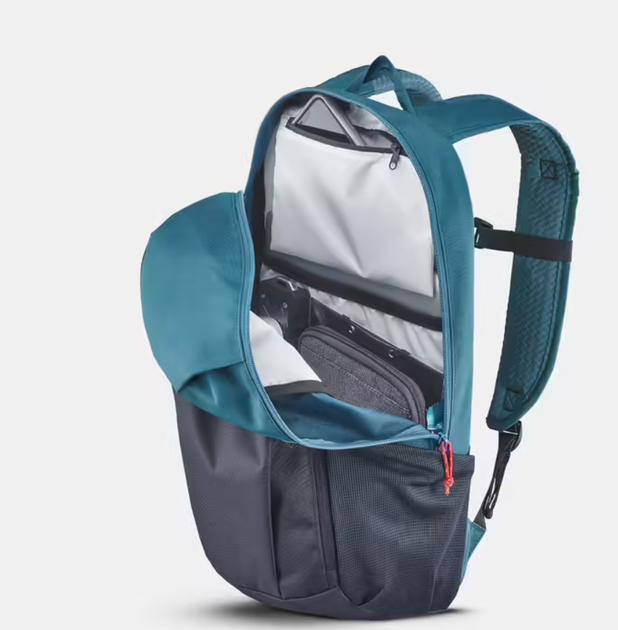 Рюкзак туристичний міський Quechua Arpenaz NH100 20л Blue/Green, 47х24х14см - зображення 5