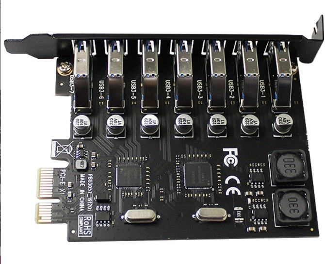 Плата расширения 7-портов PCI-E to usb 3.0 расширитель портов