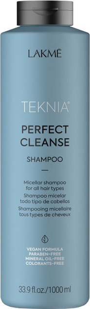 Акція на Міцелярний шампунь Lakme для глибокого очищення волосся Teknia Perfect Cleanse Shampoo 1 л від Rozetka