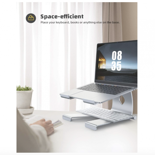Подставка для ноутбука Lamicall Ergonomic Aluminum Laptop Stand Silver (LN01) - изображение 3
