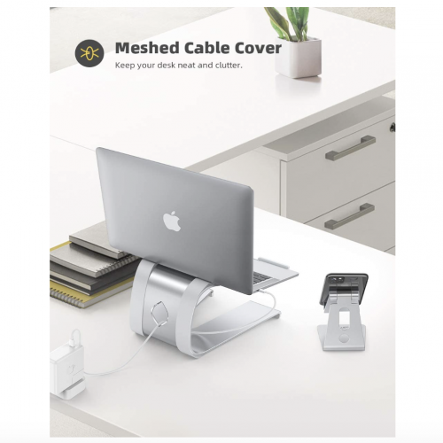 Подставка для ноутбука Lamicall Ergonomic Aluminum Laptop Stand Silver (LN01) - изображение 4