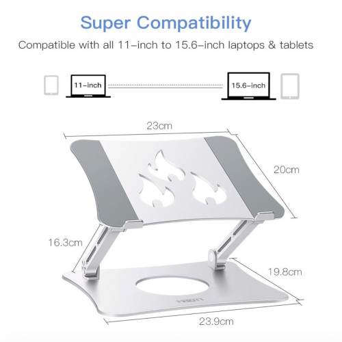 Подставка для ноутбука MISOTT Laptop Stand Silver - Фото 2 Подставка для ноутбука MISOTT Laptop Stand Silver - изображение 2