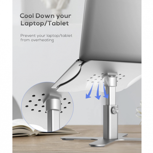Подставка для ноутбука TAYCASE Laptop Stand Silver - изображение 4