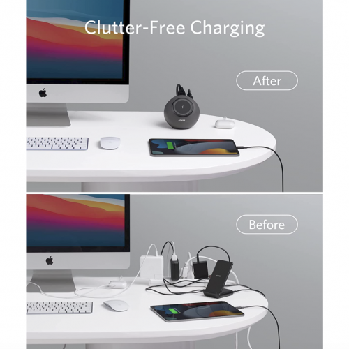 Магнітна настільна зарядна станція Anker Magsafe 637 MagGo Gray (A9137) - Фото 3 Магнітна настільна зарядна станція Anker Magsafe 637 MagGo Gray (A9137) - зображення 3