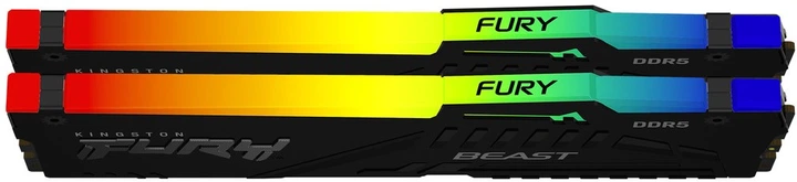 Pamięć RAM Kingston FURY DDR5-5600 32768MB PC5-44800 (Kit of 2x16384) Beast RGB Black (KF556C40BBAK2-32) - Zdjęcie 3 Pamięć RAM Kingston FURY DDR5-5600 32768MB PC5-44800 (Kit of 2x16384) Beast RGB Black (KF556C40BBAK2-32) - obraz 3