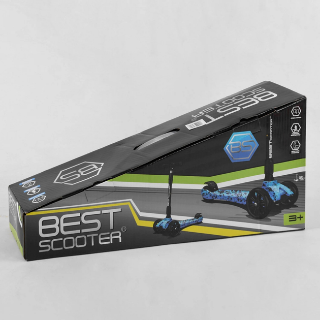 Детский трехколесный самокат Best Scooter 76-455 MAXI со складным ...