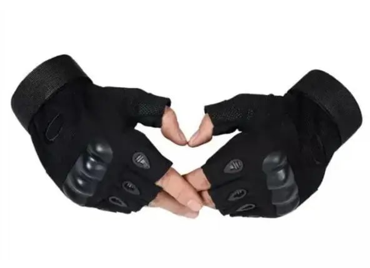 Беспалые военные перчатки (походные, армейские, защитные, охотничьи) Черный Размер :M (23998uybjnmkl)(LIVE) - изображение 2