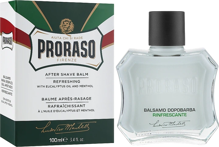Proraso Green Line After Shave Balm Refreshing Бальзам після гоління з евкаліптовою олією та ментолом 100ml (348929-36421) - зображення 2