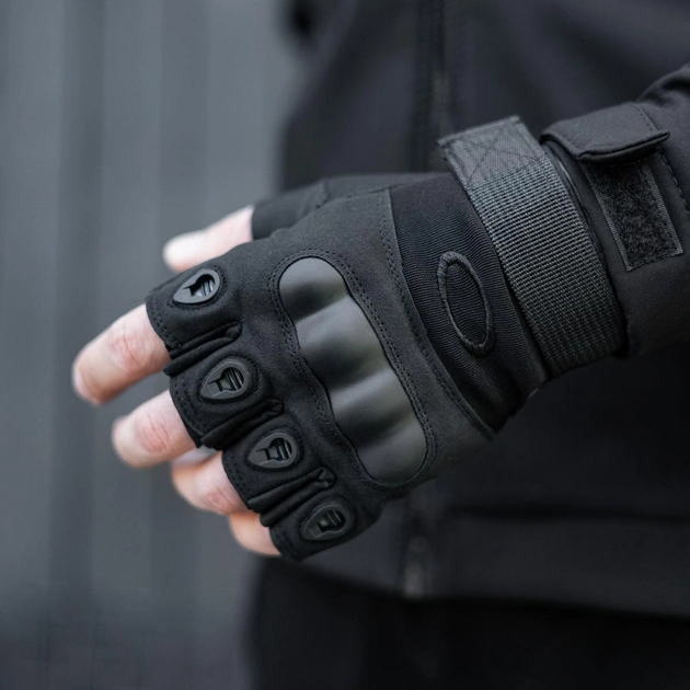 Тактичні рукавички Чорні XL - зображення 1