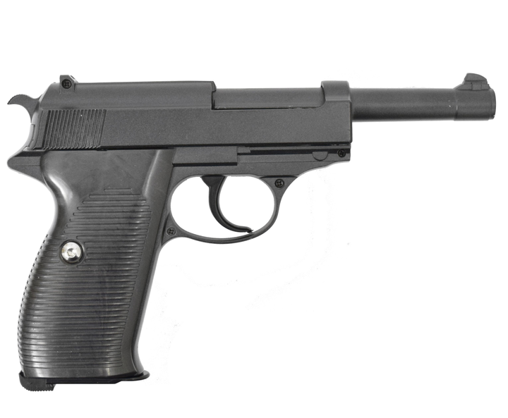 Страйкбольный спринговый пистолет Galaxy Walther P38 на пульках BB 6 мм металлический - изображение 2