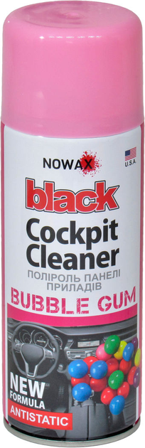 Очищувач-поліроль пластика NOWAX black cocpit cleaner BUBBLE GUM