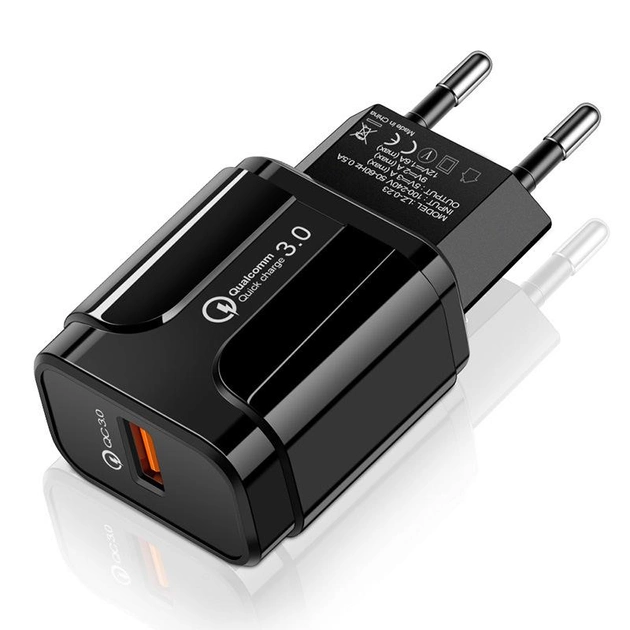 Зарядний пристрій адаптер-вилка під USB кабель для зарядки телефонів і .