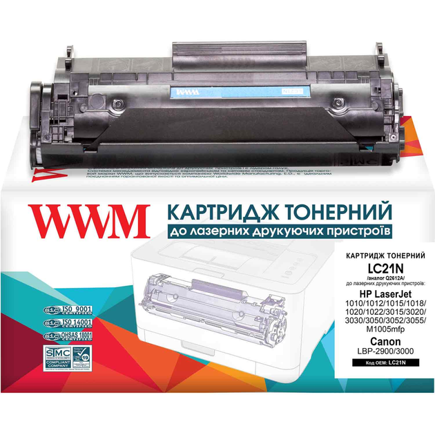 Картридж для HP LaserJet 1020 WWM 12A/703 Black LC21N – фото, отзывы ...