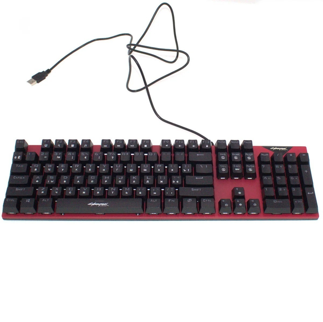 Механическая игровая клавиатура Cyberpunk CP-110 с RGB подсветкой и металлической основой - изображение 4