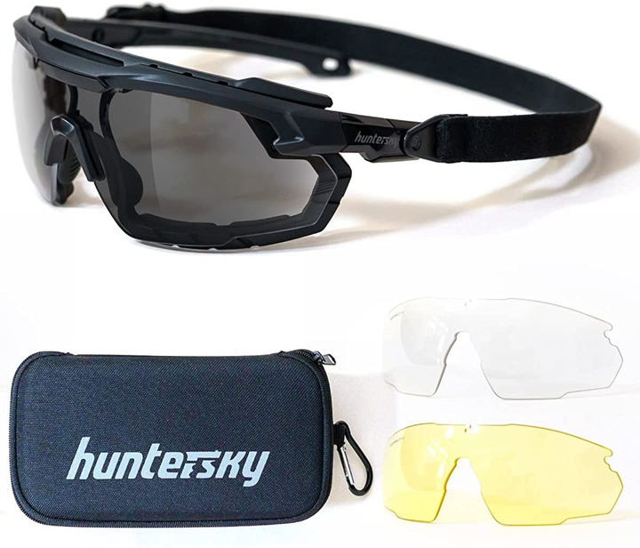 HUNTERSKY Балістичні тактичні захисні окуляри для стрілянини. Не запотівають - зображення 1