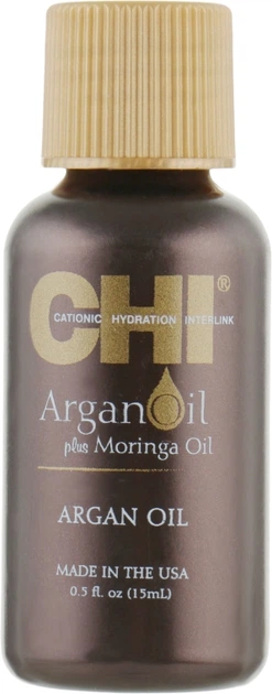 Восстанавливающее масло для волос - CHI Argan Oil Plus Moringa Oil (мини) 15ml (221651-27937) - изображение 2