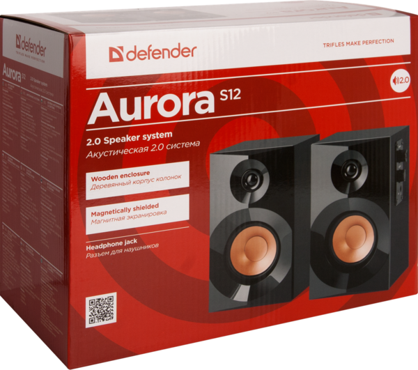 Акустика Defender 2.0 Aurora S12 12W дерево (65415) (65415) - Фото 1 Акустика Defender 2.0 Aurora S12 12W дерево (65415) (65415) - изображение 1