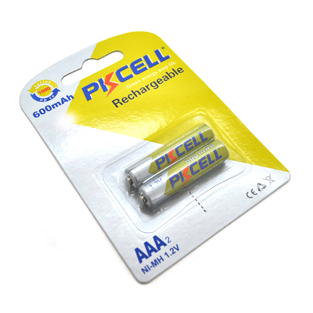  PKCELL 1.2V AAA 600mAh NiMH Rechargeable Battery, 2 штуки в .