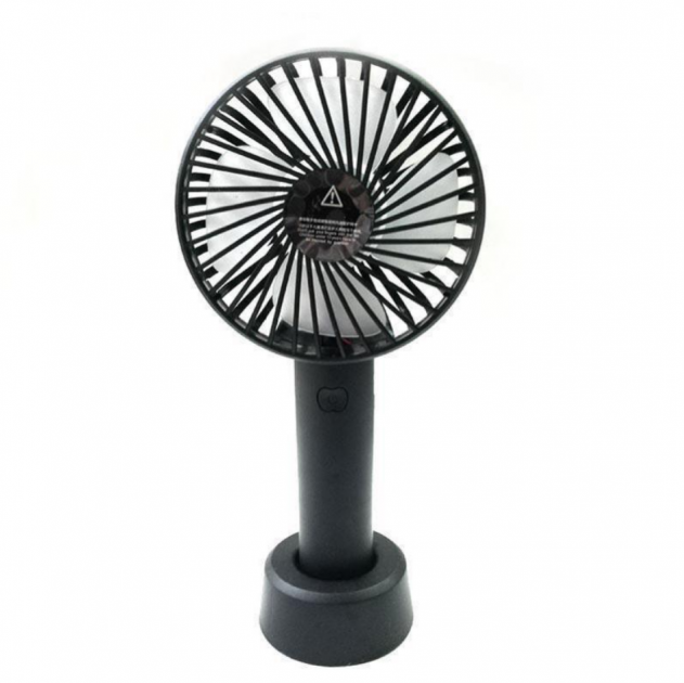Портативний ручний вентилятор Handy Mini Fan USB із підставкою Чорний - зображення 3
