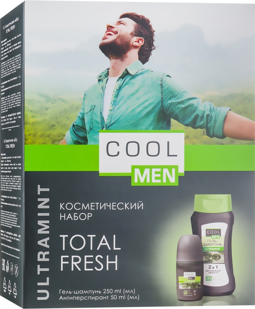 Набор - Cool Men Ultramint Total Fresh (gel/250ml + deo/50ml) (414837 ...