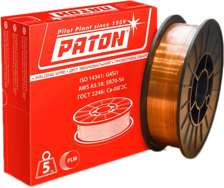 Сварочная проволока PATON ER70-S6 (СВ08Г2С) 0,8 мм, 5 кг (3010108051 .