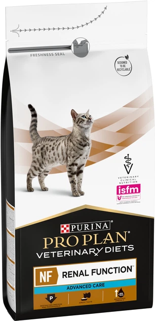 Сухий дієтичний корм для дорослих кішок Purina PRO PLAN VETERINARY DIETS NF Renal Function Advanced Care для підтримки функції нирок 1.5 кг (7613287886347/ 7613287886279) - зображення 3