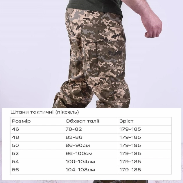 Тактические брюки пиксель ВСУ летние (46-56 р.) Размер 46 - изображение 2
