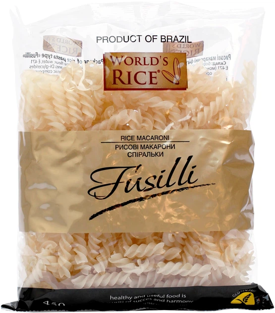 Макароны World's Rice Спиральки рисовые 450 г (4820009101180) – купить ...