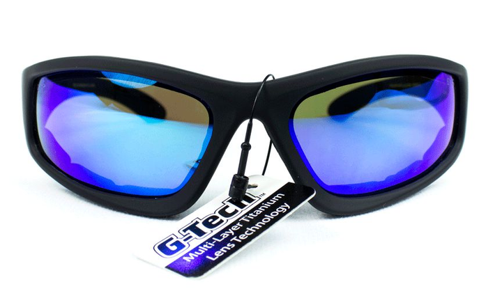 Очки защитные с уплотнителем (тактические) Global Vision Triumphant (G-Tech blue) синие зеркальные - изображение 2