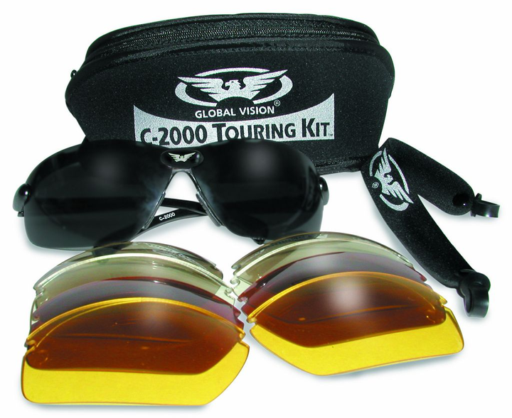Очки защитные со сменными линзами Global Vision C-2000 Touring Kit сменные линзы - изображение 2