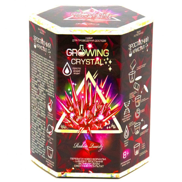 Игровой набор для выращивания кристаллов GRK-01 GROWING CRYSTAL Рубин - Фото 1 Игровой набор для выращивания кристаллов GRK-01 GROWING CRYSTAL Рубин - изображение 1