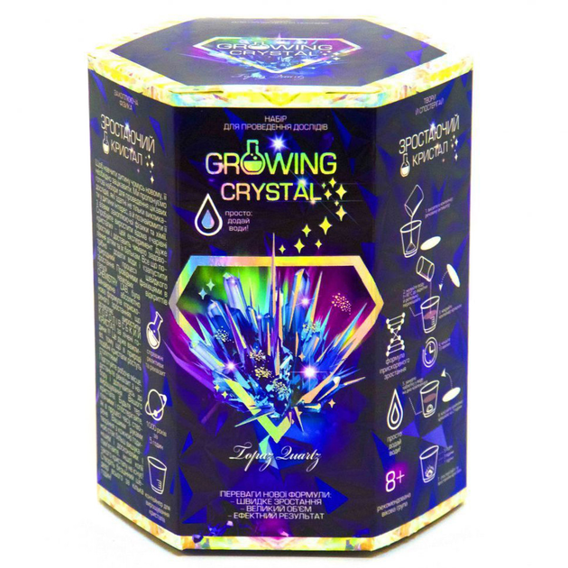 Игровой набор для выращивания кристаллов GRK-01 GROWING CRYSTAL Топаз - Фото 1 Игровой набор для выращивания кристаллов GRK-01 GROWING CRYSTAL Топаз - изображение 1