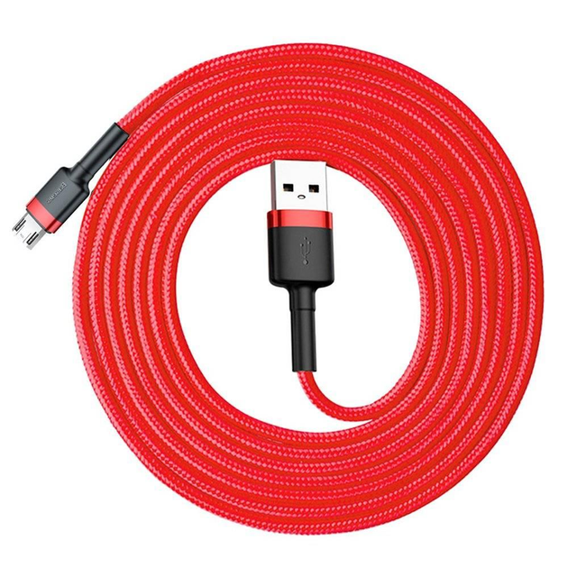 USB кабель с разъемом Micro USB BASEUS Cafule (1.5A, 2M). Red - изображение 5