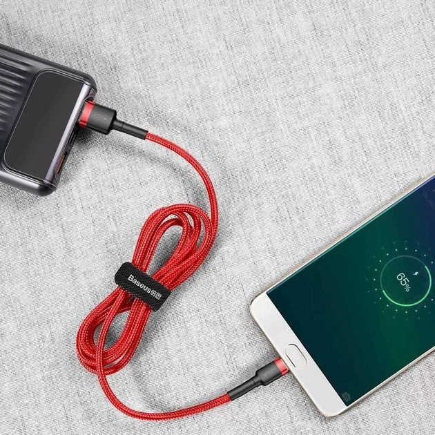 USB кабель с разъемом Micro USB BASEUS Cafule (1.5A, 2M). Red - изображение 7