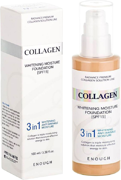 Тональний крем Enough Collagen Whitening Moisture Foundation 3 в 1 для сяйва шкіри з колагеном #21 100 мл (8809474497079) - зображення 1