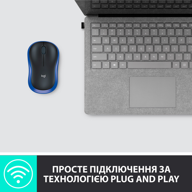 Миша Logitech M185 Wireless Blue (910-002239) - зображення 8