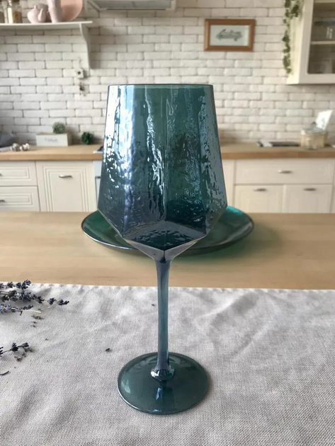 Бокал для вина Olens Морская волна из цветного стекла – купить онлайн ...