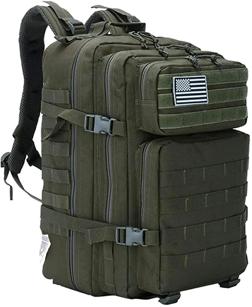 Военно-тактический рюкзак для мужчин и женщин 45L с пружинной системой, Цвет: Хаки - изображение 1