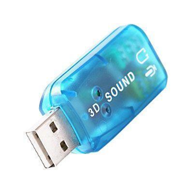 USB звукова карта 3D Sound Card 5.1 Blue - изображение 2