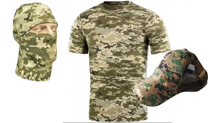 Набор тактичный: футболка L, балаклава и кепка пиксель ВСУ - изображение 1
