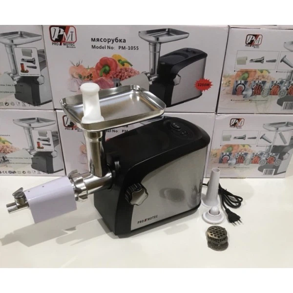 Мясорубка PROMOTEC PM-1055 3200Вт, Черная - изображение 3