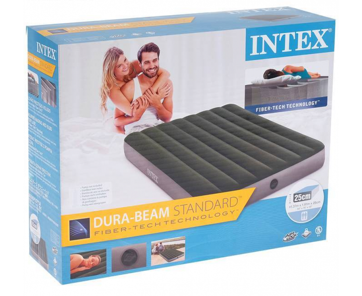 Полуторный надувной матрас для сна и отдыха 191х137х25 см Intex 64108 - изображение 6