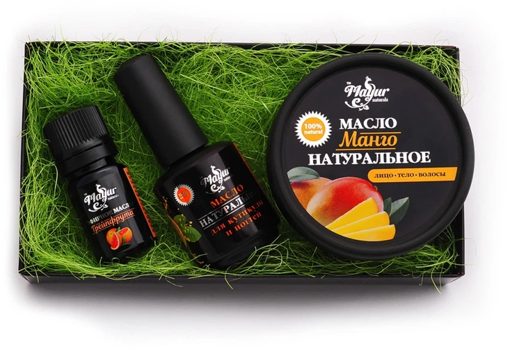 Набір для шкіри і нігтів "Манго та грейпфрут" - Mayur (oil/50ml + oil/15ml + oil/5ml) (593407-2086) - изображение 2