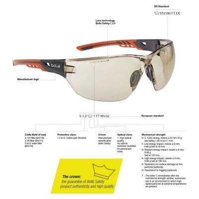 Тактичні окуляри Bolle Contour із лінзами кольору платинум (PSSCONTC13) - зображення 2