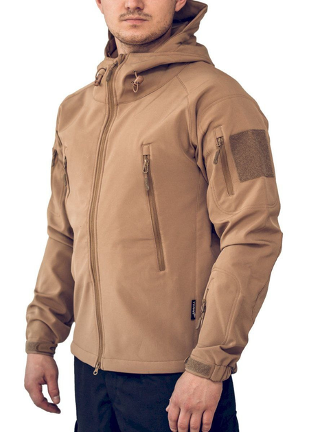 Тактична чоловіча куртка Куртка Texar Softshell, койот L - зображення 1