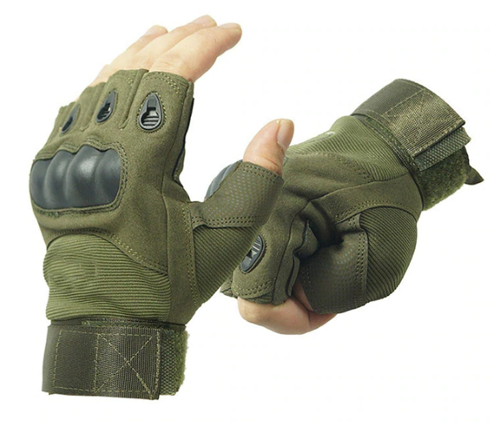 Перчатки тактические Primo Tactical беспалые, размер L - Army Green - изображение 1