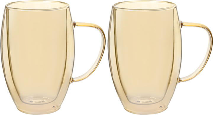 Акція на Набір чашок із подвійними стінками Leglass Amber 380 мл 2 шт (605-004) від Rozetka