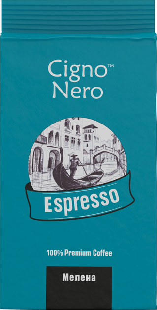 Акція на Кава мелена Cigno Nero Espresso 225 г від Rozetka