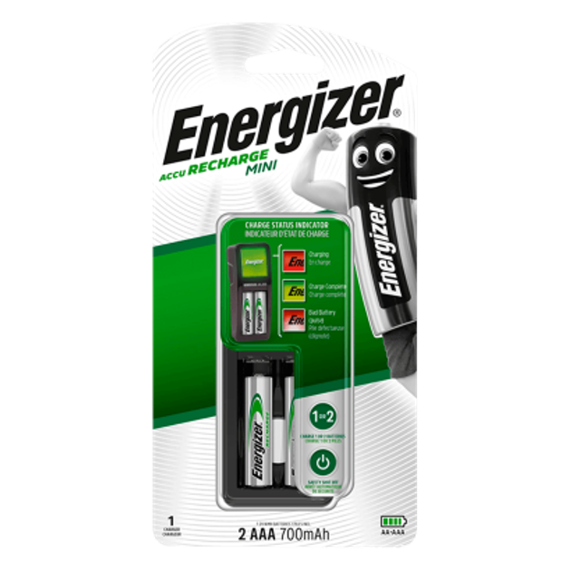 Зарядное Устройство Energizer Mini Eu + 2 AAA х 700mAh Black – низкие ...